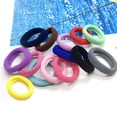 thumbnail image 5 of Elastic Hair Ties for Women | High Towel Cloth Ponytail Holders | Assorted Colors | Soft No-Damage Hair Bands | 4cm Diameter | Bulk Pack 50pcs | Flexible Hair Accessories, 5 of 8