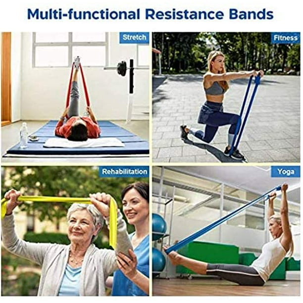 Bande Élastique Fitness, Lot de 2 - Élastique Musculation Bande de  Resistance d'Exercices pour Rééducation Physique