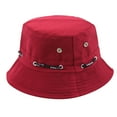 thumbnail image 2 of Fdelink Unisex Bucket Hat Sun UV Protection Hat, Red, 2 of 3