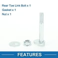 thumbnail image 4 of Unique Bargains Rear Suspension Camber Bolt Kit for FORD FOCUS MK2 2005-2012 No.1456980 with Nut Gasket, 4 of 7