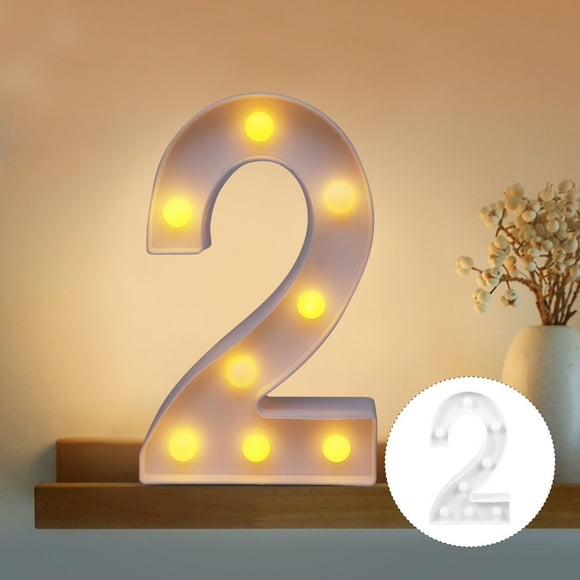 SHOWERORO 1Ensemble Panneau Lumineux LED Numéro de Chapiteau Éclairage Transparent Décoration pour Veilleuse Décoration Maison