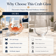 thumbnail image 6 of Artisanal Blue Ringed Octopus Glassware, 3D Octopus Wine Glass, Novelty Drinking Glass with Octopus Tentacles for Coastal Home Bar Ocean Lover Gift, 6 of 7