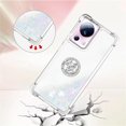 thumbnail image 5 of Glitter Clear Sparkly Bling Case for Xiaomi 13 Lite, Flowing Liquid Quicksand Cover with Diamond Ring Holder Case for Xiaomi 13 Lite  Colorful, 5 of 14