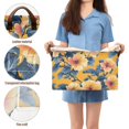 thumbnail image 4 of Rectangle Storage Basket with Handles Orange Hibiscus Collapsible Storage Bin Large Storage Bins Decorative for Clothes Toys Bedroom, 4 of 8