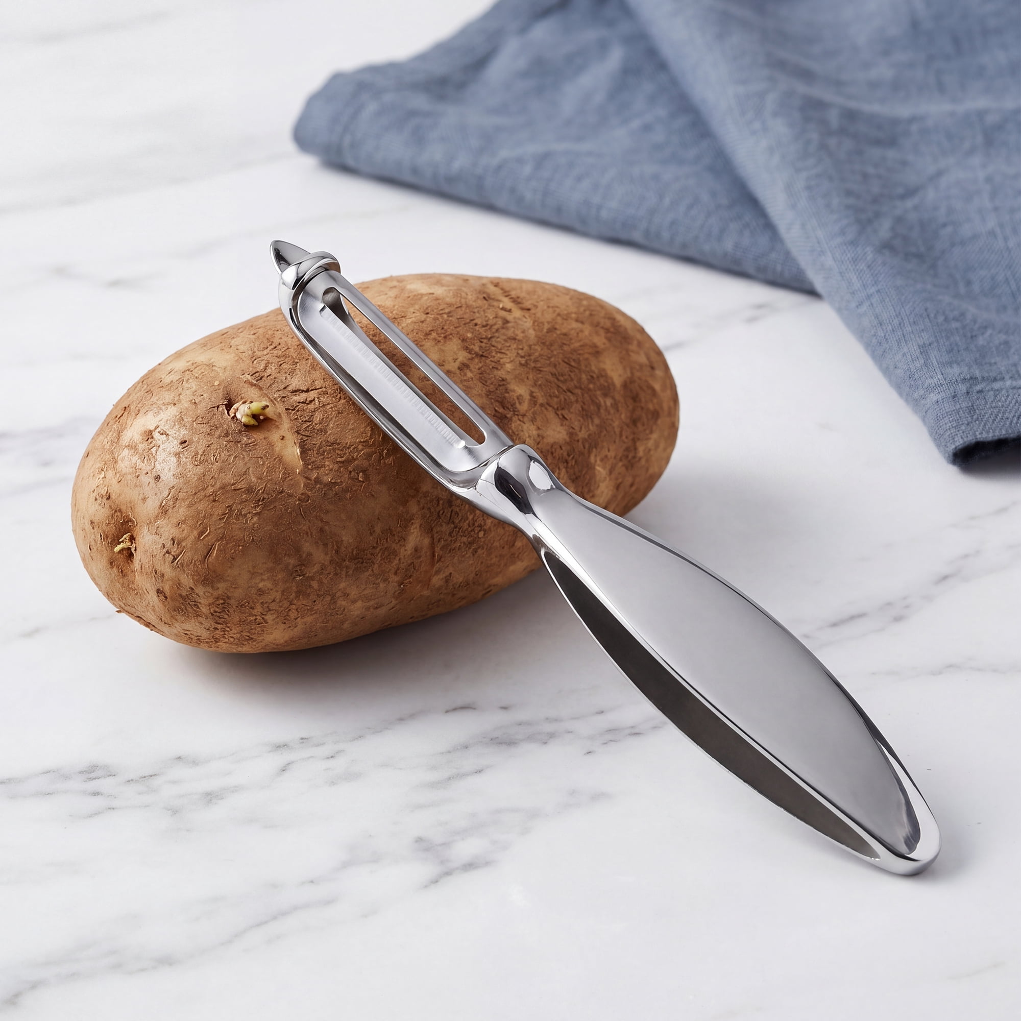Unique Bargains Stainless Steel Vegetable Peeler with Ergonomic Handle Black-Straight