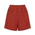 thumbnail image 4 of Utoimkio Women's Crinkle Gauze Shorts,Elastic High Waist with Button Detail Pockets, 4 of 7