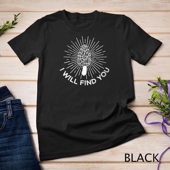 Funny Morel Mushroom Hunting Graphic T-shirt Classic Short Sleeve Top,for unisex up to 4XL