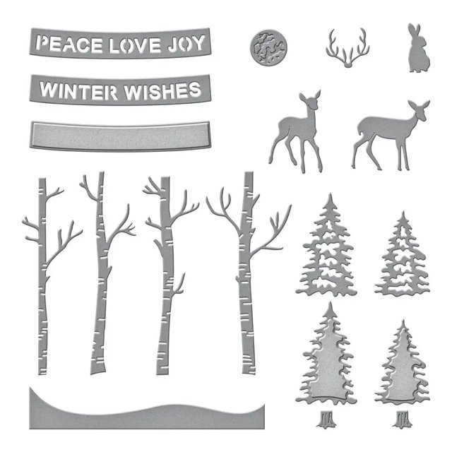 Troqueles de corte de Metal para colección de Navidad, plantilla para decoración de álbum de recortes, tarjeta de papel artesanal, molde para álbum, artesanía en relieve, novedad de 2023
