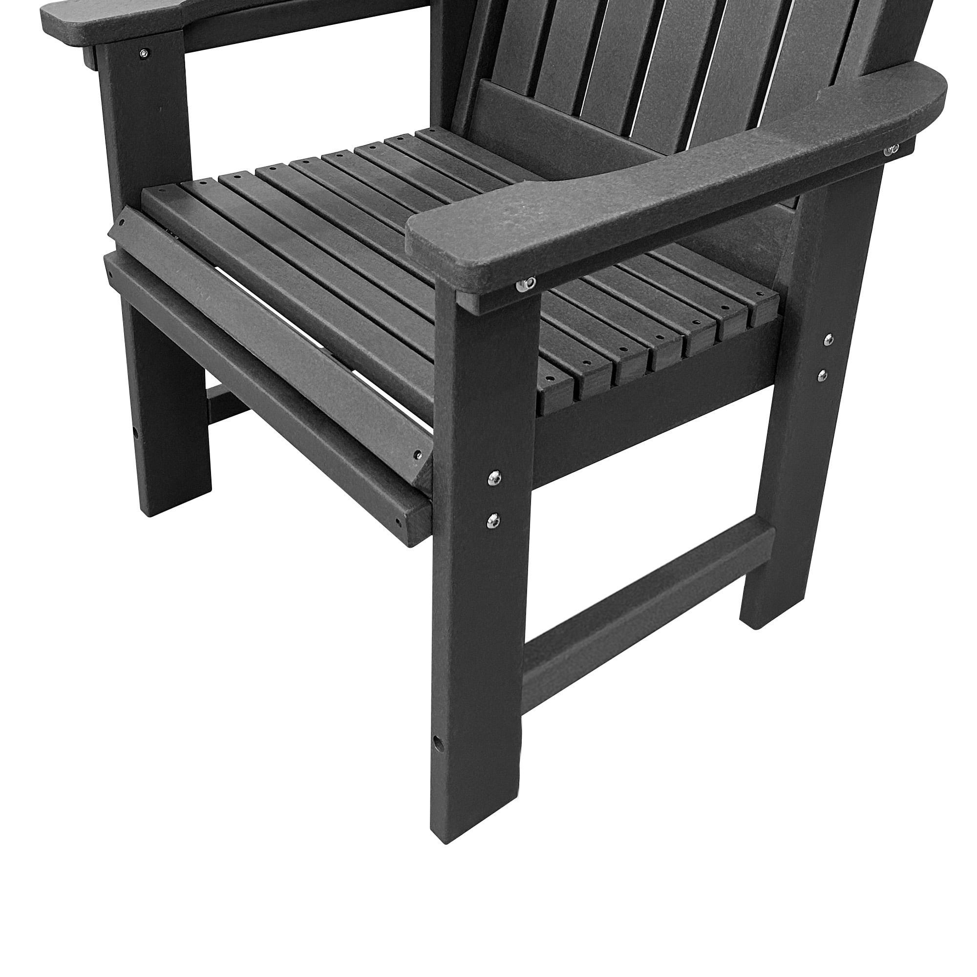 Innovaze HDPE Patio Dinning Chair, Outdoor Chair with 18/8 Stainless Steel Hardware, Heavy Duty 600 LBS, for Outdoor Patio Garden Yard (1 Piece, Gray)