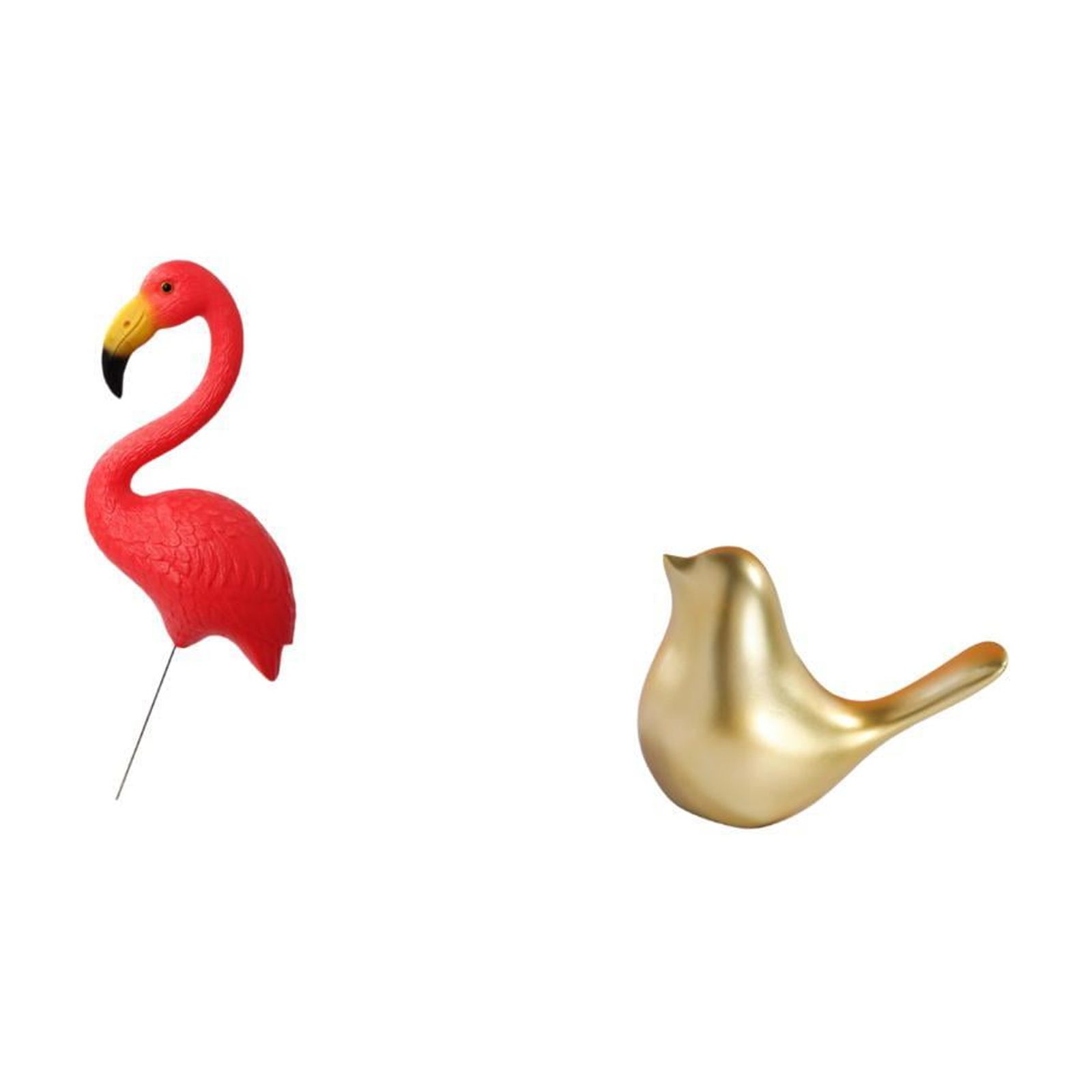 simhoa Golden Flamingo Bird Statue Figurine Yard Art Ornament Modern Home Decor Sculpture for Holiday Spring Office Mantel Living Room Housewarming Gifts
