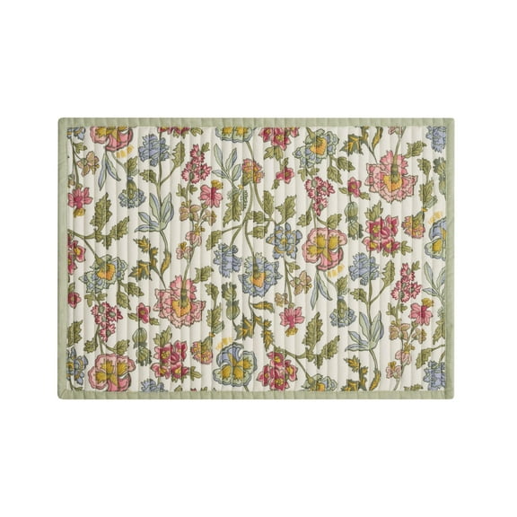 Beautiful Wildflower Quilted Print Fabric Placemat by Drew Barrymore, Multiple, 20"W x 14"