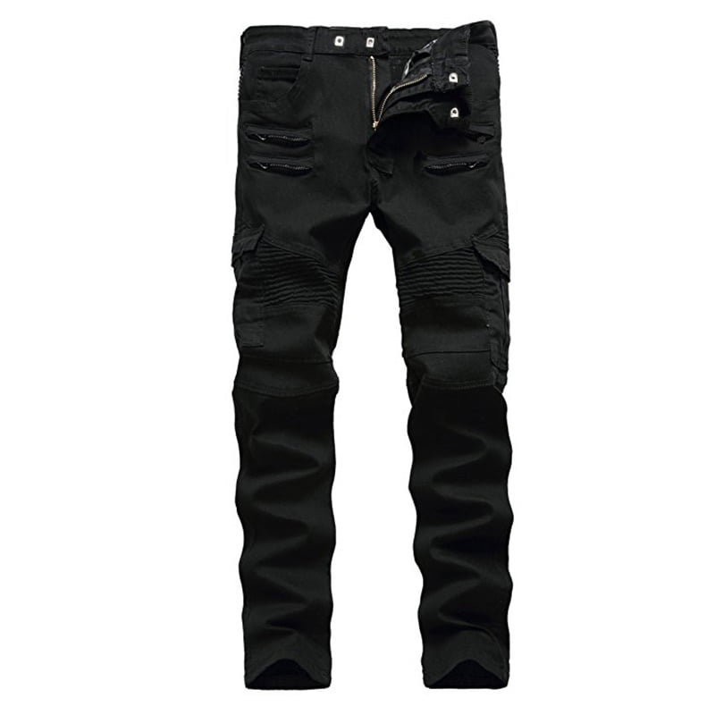 moto jeans with zippers