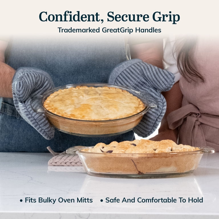 Glass Pie Dishes with Lids, Set of 2, 9-Inch Round photo 5
