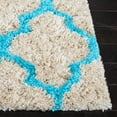 thumbnail image 4 of SAFAVIEH Barcelona Mira Geometric Shag Area Rug, Cream/Blue, 8' x 10', 4 of 12