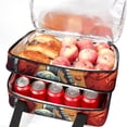 thumbnail image 5 of Hearts Battle Double Layered Insulated and Refrigerated Lunch Bag with Two Compartments, Large Capacity, and Hand Carry Handle - 7.1x11.4x16.1 Inches, 5 of 6