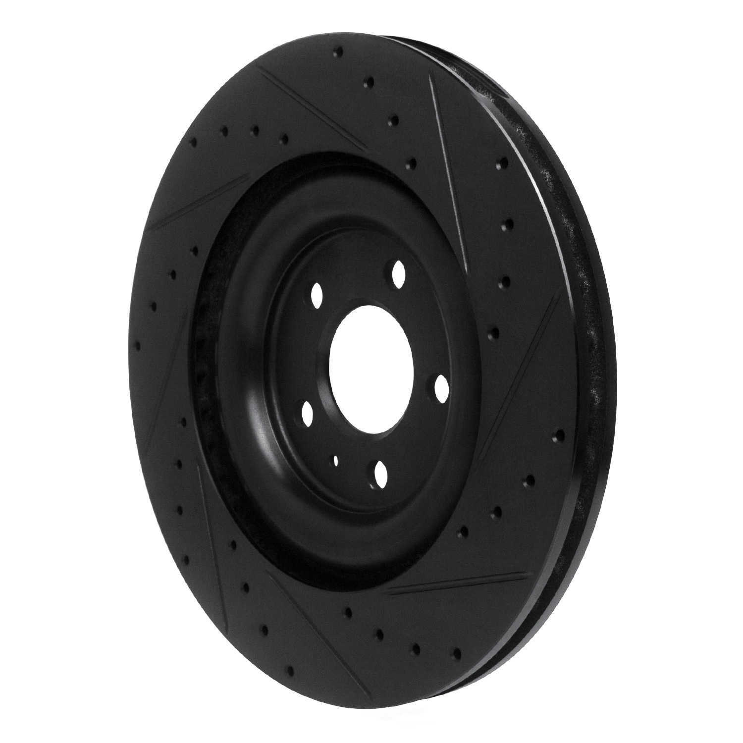 Dynamic Friction Company 633-73079L DFC Brake Rotor - Drilled And Slotted - Black