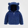 thumbnail image 3 of DJDLJWCJ Toddler Baby Boys Hooded Jacket Fleece Lined Warm Jacket Full Zipper Winter Coat Navy Size 3-6M, 3 of 5