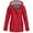 Red, variant on Lovskoo Women's Rain Jacket Sport Casual Waterproof Windbreaker Casaul Solid Jackets Outdoor Plus Size Drawstring Zipper Hooded Raincoat Windproof Tops Coat with Pocket Navy