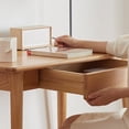 thumbnail image 5 of GZXS Solid Wood Writing Desk - Home Office Workbench Desk with Drawer, Laptop Computer Work Study Table (Oak, 39.37"L x 19.69"W x 29.92"H), 5 of 9