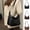 Black, variant on Women's Single Shoulder Bag,Ultra Soft Foldable Vegan Leather Tote,Stylish Casual Handbag,Large Capacity Purse for Work,Travel,Shopping,Lightweight Nylon Material,Multiple Colors Available