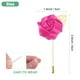 thumbnail image 3 of Uxcell 1-Pack Insignias de Flor para Hombres, Broches de Rosa con Hoja Dorada para Novios en Bodas/Bailes/Fiestas [Rojo Rosa], 3 of 7
