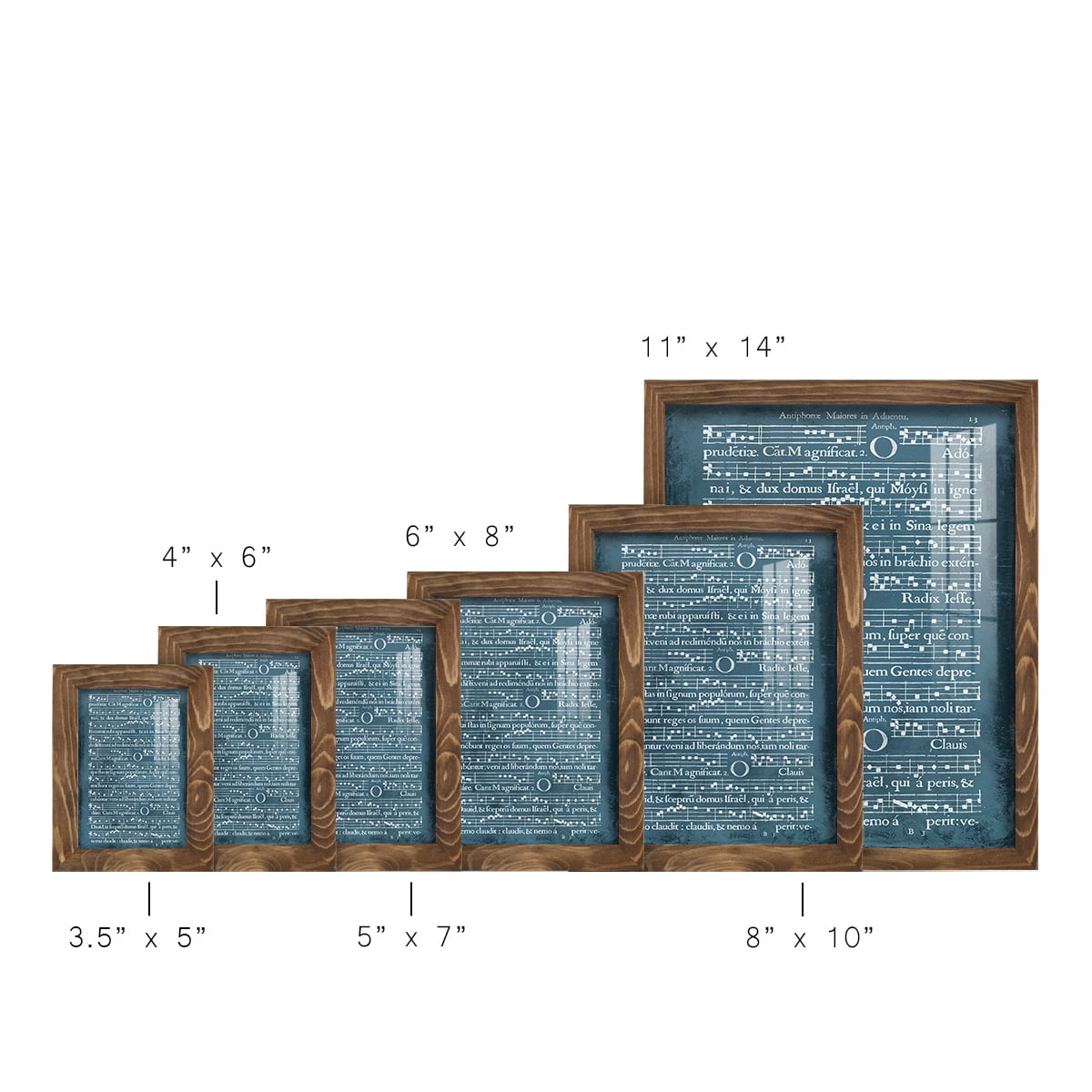 Graphic Songbook III - Framed Print w/glass - Walnut