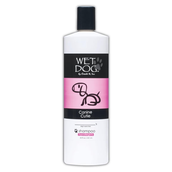Wet Dog Canine Cutie All-Natural Organic Oatmeal Sensitive Skin Shampoo for Female Dogs, Moisturizing Detangling Deshedding Hypoallergenic for Itchy Skin