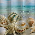 thumbnail image 5 of Orinice  Shower Curtain Set Starfish Seashore Summer Beach Sand Shell Fish Holiday Ocean Aquatic Beautiful with Non-Slip Rugs Toilet Lid Cover and Bath Mat Bathroom Decor Set 60x72, 5 of 7