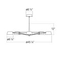 thumbnail image 5 of Sonneman 2035.17 Ray 45" Wide Led Round Chandelier - Grey, 5 of 6