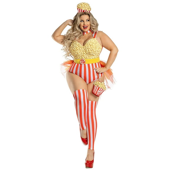 Plus Size Popcorn Babe Women's Costume
