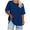 Sky Blue, variant on Qiopertar Plus Size T-Shirts for Women Round Neck Short Sleeve Basic Casual Comfy Spring Summer Loose Fit Solid Color Tops, Army Green 4XL