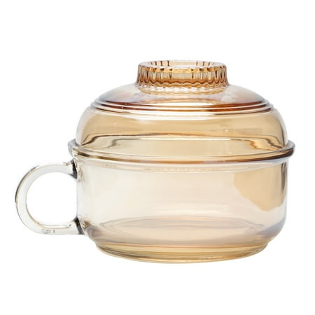 

NUOLUX 1Pc Glass Bowl with Lid Heat Resistant Bowl Noodle Bowl Soup Bowl Glass Pot