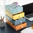 thumbnail image 5 of Desktop Storage Box Organizer Drawer,Stackable Large Capacity Sundry Container, Plastic Storage Box for Desk Accessories & Letter-Size Paper, 5 of 7