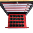 thumbnail image 5 of KAKA INDUSTRIAL HQC-540A(BT40) CNC Tool Cart, 5-Drawer Tool Chest with 77 Capacity, Red and Grey, 4 Ball-Bearing Glides, Mobile Work Station, 5 of 8