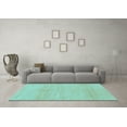 thumbnail image 3 of Ahgly Company Indoor Rectangle Solid Light Blue Modern Area Rugs, 7' x 9', 3 of 4