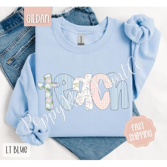 Floral Teacher Sweatshirt, Cute Spring Teach Sweater, Trendy Teacher Bow Sweatshirt, Teacher Appreciation, for Teacher All Size S-5Xl