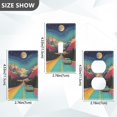 thumbnail image 7 of Yayeee Duplex Wall Plate 1-Gang 4.5"x2.7" Home Receptacle Light Switch Decorative Outlet Cover, Colorful Road, 7 of 7