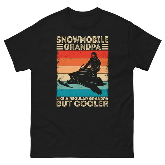 Snowmobile Grandpa Definition Snowmobiling Snowmobiler classic tee (Black, S)
