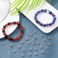 thumbnail image 2 of 200 cuentas espaciadoras de gran agujero de aleación tibetana de plata, espaciadores de joyería tipo donut para pulseras, fabricación de joyas, 8 x 2 mm, agujero: 3 mm, 2 of 9