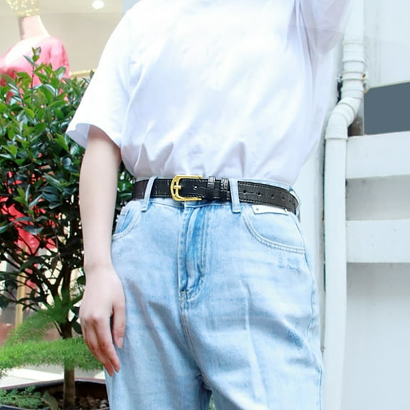 Hauaitttt Women Skinny Leather Belt Solid Color Alloy Turn Lock Adjustable Waistband Thin Waist Belt for Dress Jeans Coat Click Comfort MenLeather Belts Belt Long Camping Belt Cowboy Men Belt Men