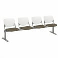 thumbnail image 4 of KFI Studios KOOL 4 Seat Reception Bench, White Back, Fudge Seat, 4 of 7