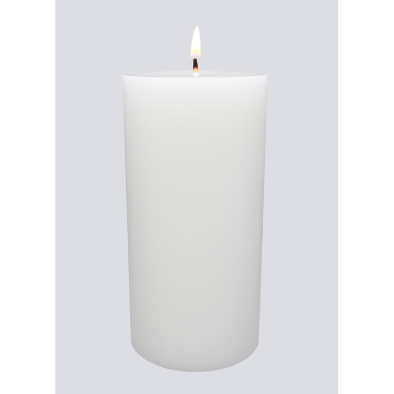 Mainstays Unscented Pillar Candles, 3-Pack, White photo 2