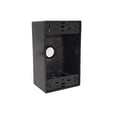 thumbnail image 2 of Sealproof 1-Gang 3 1/2-Inch Holes Weatherproof Rectangular Exterior Electrical Outlet Box with 3 Outlet Holes, Three 1/2" Holes, Single Gang, UL Listed, Bronze, 2 of 3