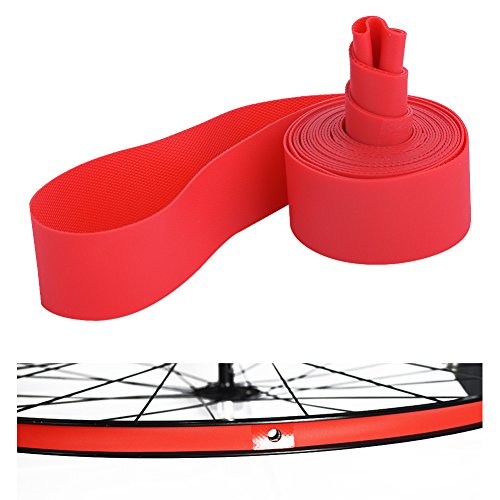 Bike Tire Liners, Inner Tube Flat Protectors PVC Red Bicycle Rim Strip