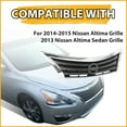 thumbnail image 5 of Kojem Front Bumper Grille for 2013-2015 Nissan Altima Upper Grill  Assembly Chrome Trim Replace for 623103TA0A NI1200250, 5 of 10