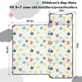 thumbnail image 5 of LightColorful BirdsFootprints Pattern Teens Toddler Nap Mat with Pillow, Sleeping Mat Bag for Preschool Daycare 50"x20", 5 of 6