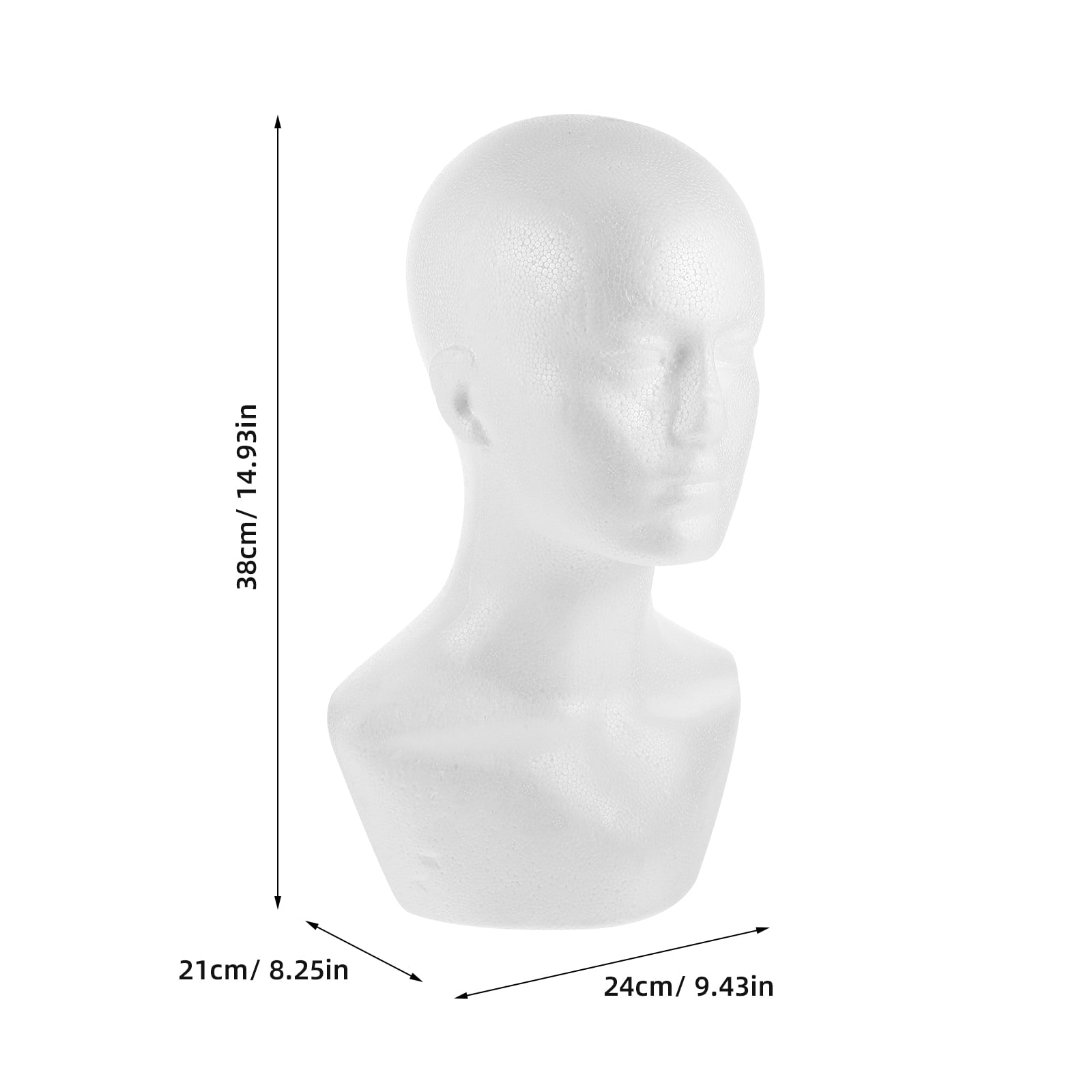 COSMOBETTY Display Heads for Hats Mannequin Head Plastic 1Set