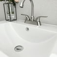 thumbnail image 4 of 24x18 Inch Porcelain White Bathroom Ceramic Sink Rectangular Top Mount Sink with Overflow Hole, 3 Pre-Drilled Faucet Holes, 4 of 8