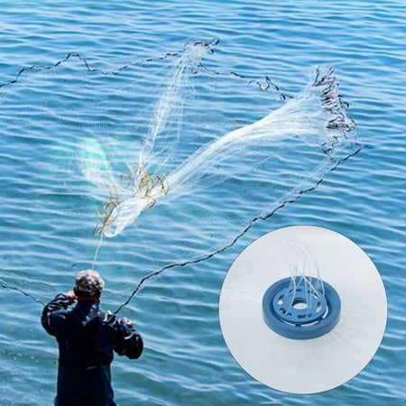 Fishing Cast Net, American Type Mesh Fishing Accessories With Steel Pendant  For Large And Small Fish