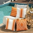 thumbnail image 4 of Outdoor Pillow Covers 20x20 Inch Set of 4 Waterproof Modern Geometry Throw Pillows Outdoor Summer Waterproof Decor for Patio Funiture Garden Polyester Cushion Covers 013E, 4 of 6
